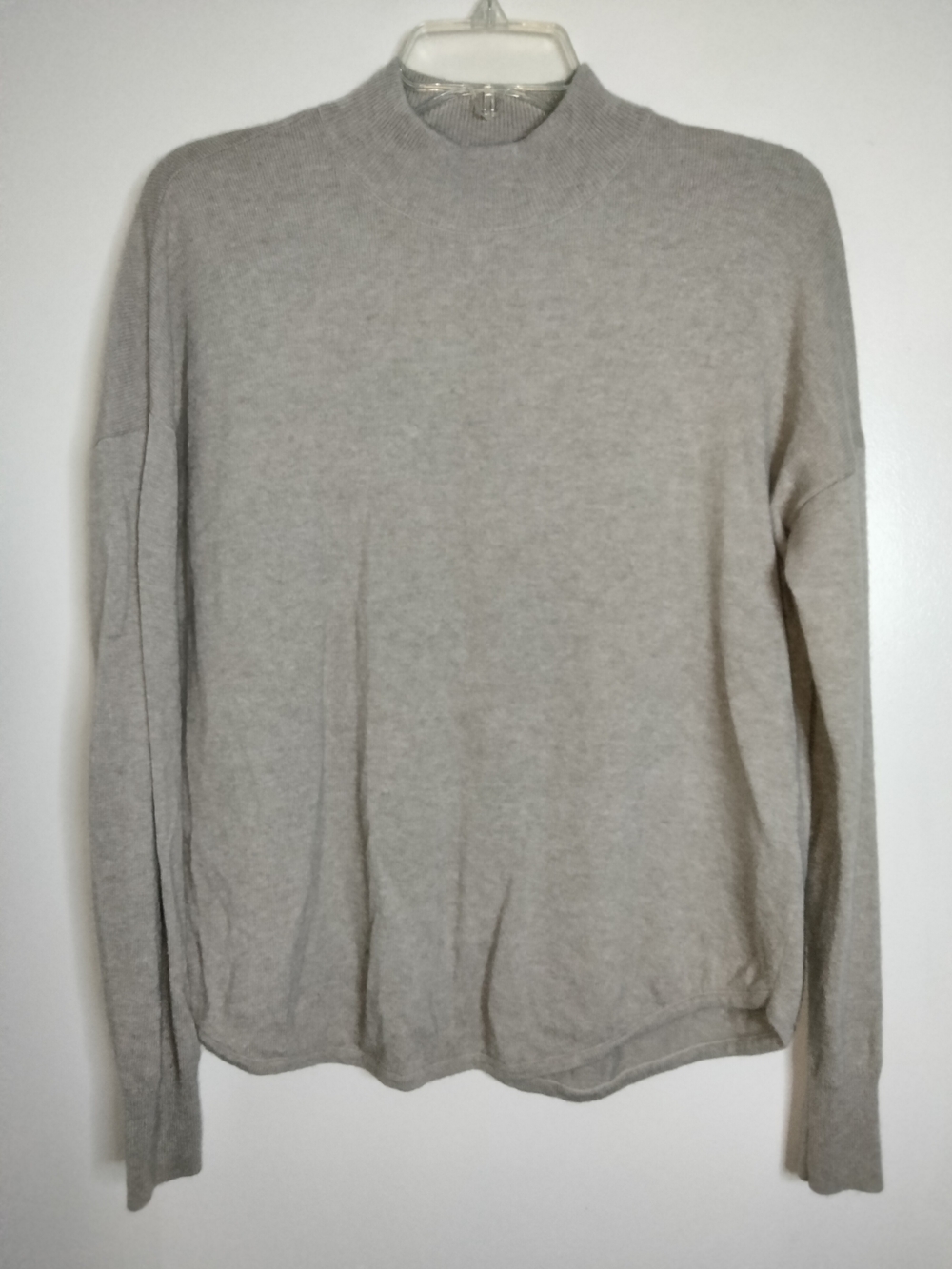Madewell (Size S) Oatmeal Stretch Wool Alpaca Blend Mock Neck LS Tunic Sweater
